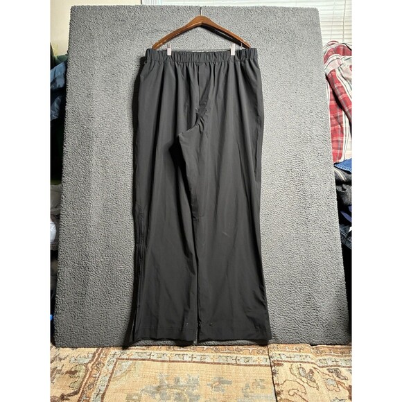 Zero Restriction Black Pants Men 2XL Gore Tex Rain Waterproof Ankle Button - Picture 1 of 16